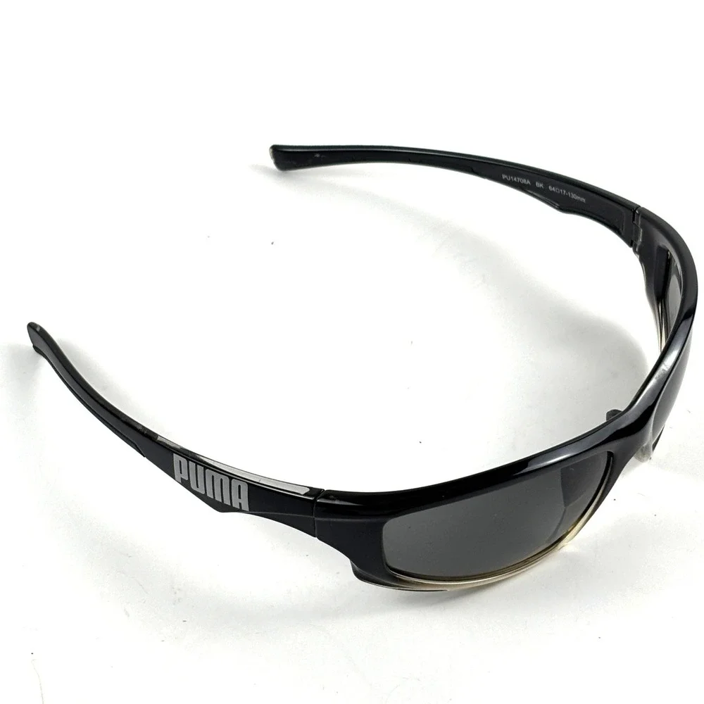 Puma PU14708A Sport Wrap Sunglasses Mens 64-17-130 Black Gradient Lens‎